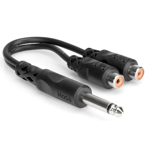 Main product image for Hosa YPR-103 1/4" Male TS to Dual Female RCA Y-Cable241-9060